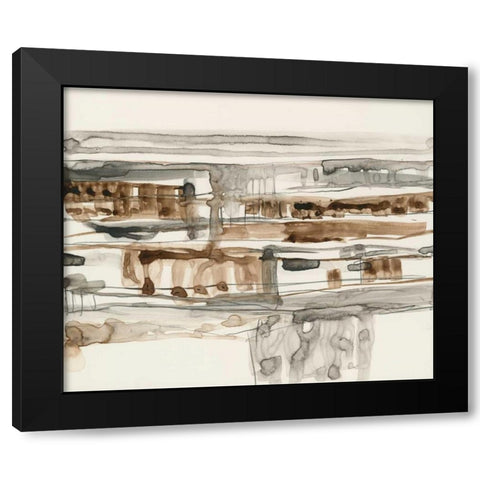 Stark Neutrals II Black Modern Wood Framed Art Print with Double Matting by Goldberger, Jennifer