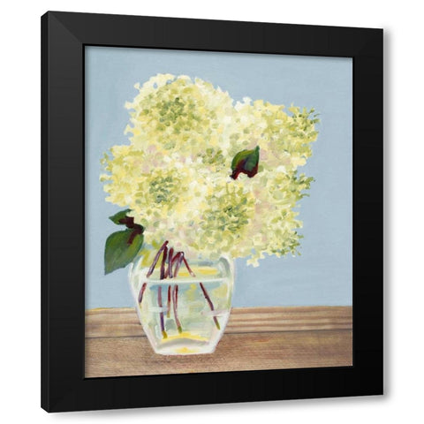 Hydrangea Vase I Black Modern Wood Framed Art Print by Miller, Dianne