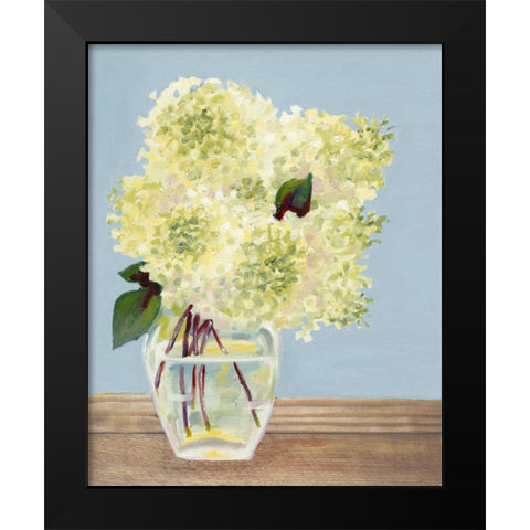 Hydrangea Vase I Black Modern Wood Framed Art Print by Miller, Dianne
