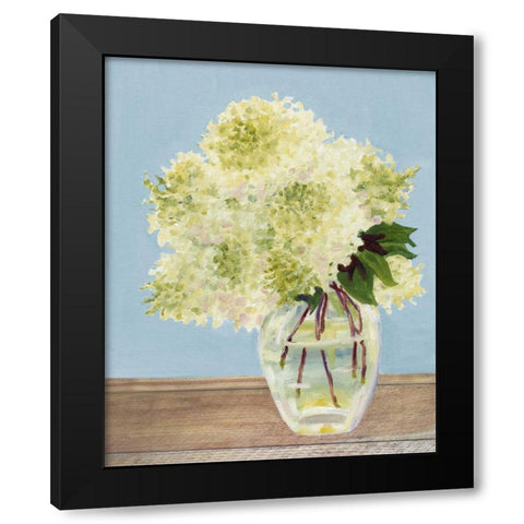 Hydrangea Vase II Black Modern Wood Framed Art Print by Miller, Dianne