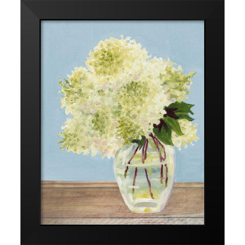 Hydrangea Vase II Black Modern Wood Framed Art Print by Miller, Dianne