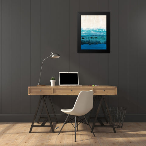 Sapphire Cove I Black Modern Wood Framed Art Print by Ludwig, Alicia