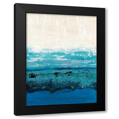Sapphire Cove I Black Modern Wood Framed Art Print with Double Matting by Ludwig, Alicia