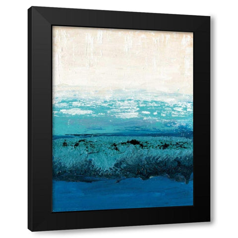 Sapphire Cove II Black Modern Wood Framed Art Print with Double Matting by Ludwig, Alicia