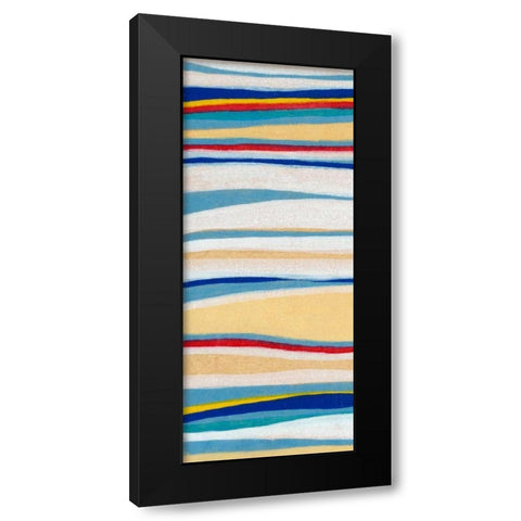 Wavy Lines I Black Modern Wood Framed Art Print with Double Matting by Galapon, Nikki