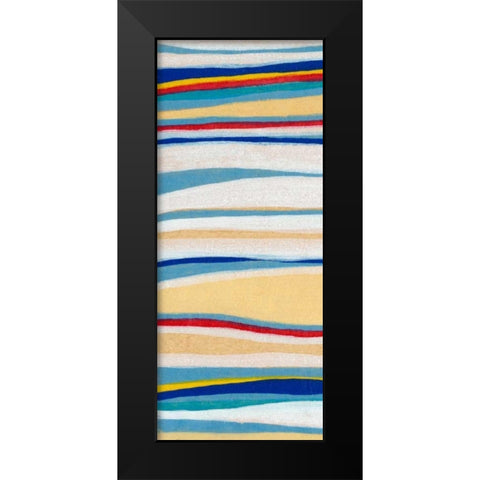 Wavy Lines I Black Modern Wood Framed Art Print by Galapon, Nikki