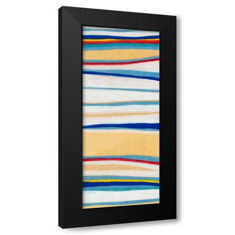Wavy Lines II Black Modern Wood Framed Art Print with Double Matting by Galapon, Nikki