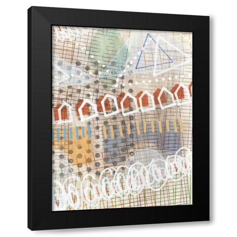 Home Grid I Black Modern Wood Framed Art Print by Galapon, Nikki