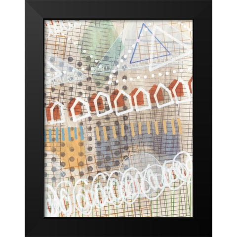 Home Grid I Black Modern Wood Framed Art Print by Galapon, Nikki