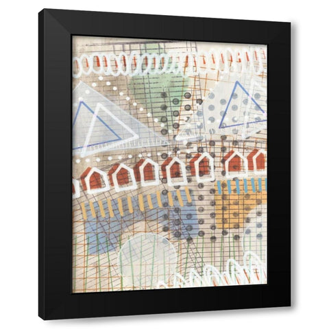 Home Grid II Black Modern Wood Framed Art Print by Galapon, Nikki