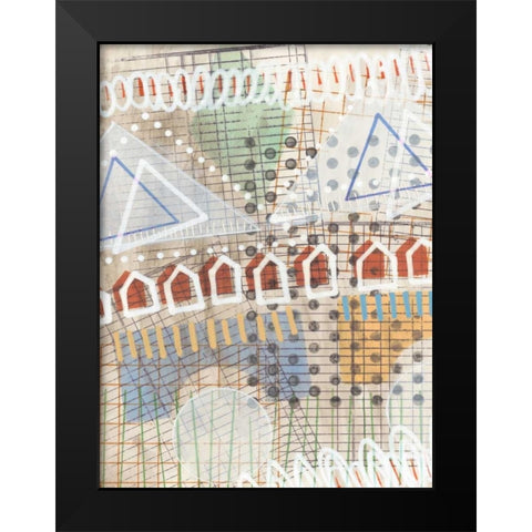 Home Grid II Black Modern Wood Framed Art Print by Galapon, Nikki