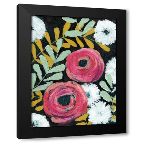 Flor de Color II Black Modern Wood Framed Art Print by Popp, Grace