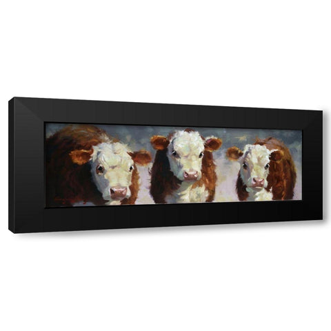 Custom Winter Calves (ASH) Black Modern Wood Framed Art Print by Hawley, Carolyne