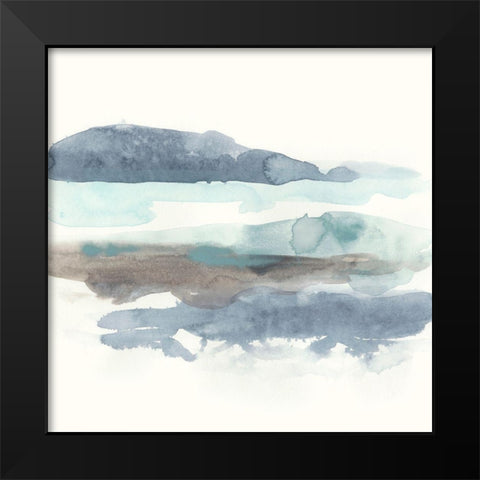 Coastline Sketch I Black Modern Wood Framed Art Print by Vess, June Erica