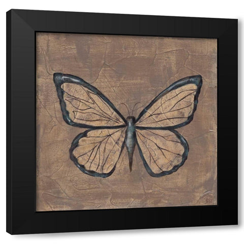 Textured Butterfly I Black Modern Wood Framed Art Print by Reynolds, Jade