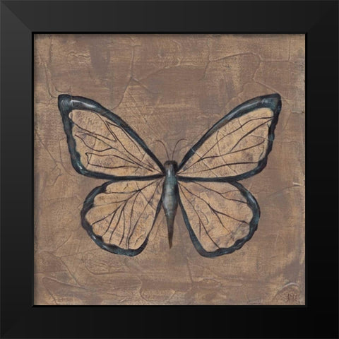 Textured Butterfly I Black Modern Wood Framed Art Print by Reynolds, Jade