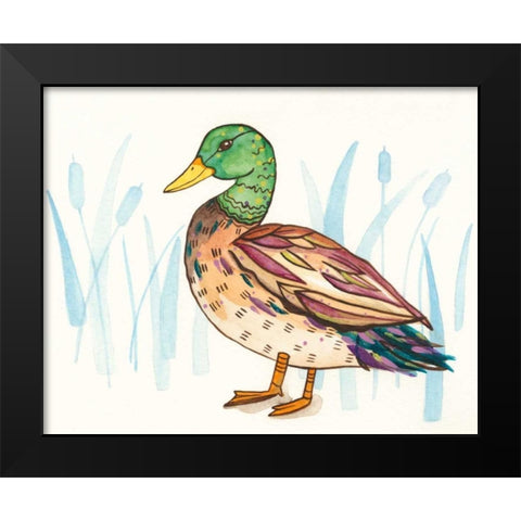 Wetland Mallard I Black Modern Wood Framed Art Print by Ewer, Rebekah