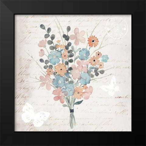 Fleurs Pastel II Black Modern Wood Framed Art Print by Popp, Grace
