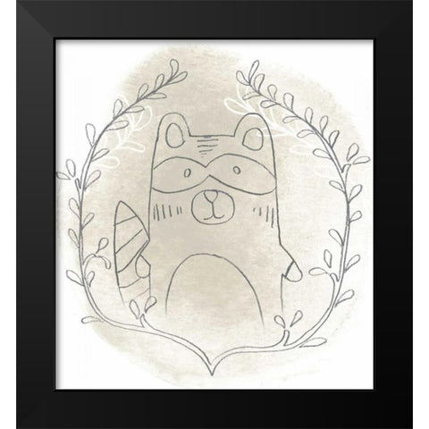 Woodland Vignettes II Black Modern Wood Framed Art Print by Vess, June Erica