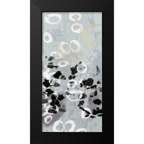 Golden Droplets II Black Modern Wood Framed Art Print by Goldberger, Jennifer