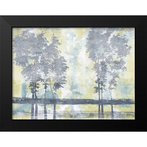 Watercolor Mist I Black Modern Wood Framed Art Print by Studio W