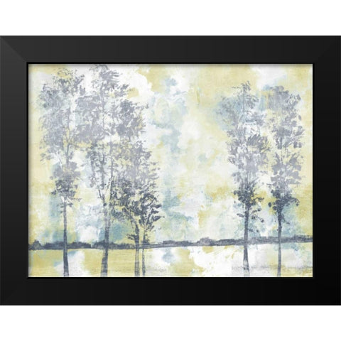 Watercolor Mist II Black Modern Wood Framed Art Print by Studio W