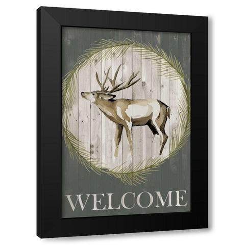 Woodland Welcome I Black Modern Wood Framed Art Print by Popp, Grace