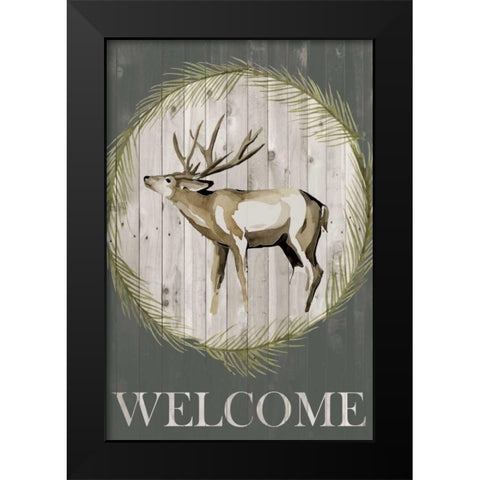 Woodland Welcome I Black Modern Wood Framed Art Print by Popp, Grace