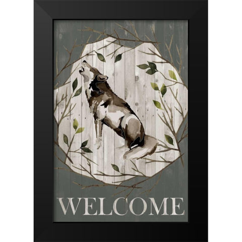 Woodland Welcome II Black Modern Wood Framed Art Print by Popp, Grace