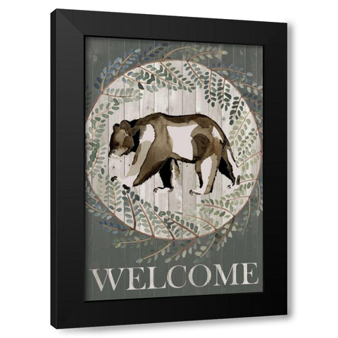 Woodland Welcome III Black Modern Wood Framed Art Print by Popp, Grace