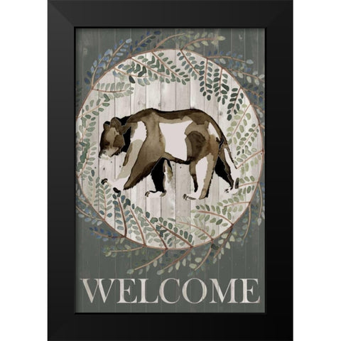Woodland Welcome III Black Modern Wood Framed Art Print by Popp, Grace