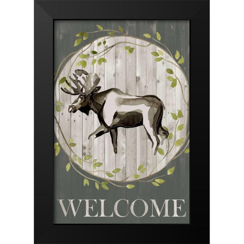 Woodland Welcome IV Black Modern Wood Framed Art Print by Popp, Grace