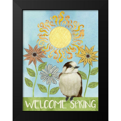 Spring Welcome I Black Modern Wood Framed Art Print by Popp, Grace