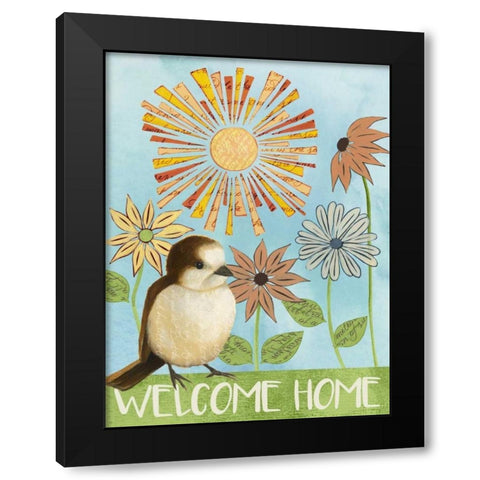 Spring Welcome II Black Modern Wood Framed Art Print by Popp, Grace