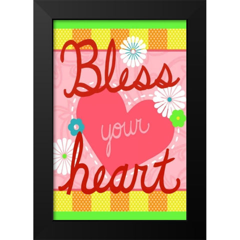 Southern Sayings I Black Modern Wood Framed Art Print by Vess, June Erica