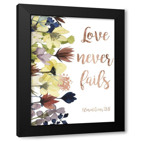 Divine Romance I Black Modern Wood Framed Art Print by Studio W