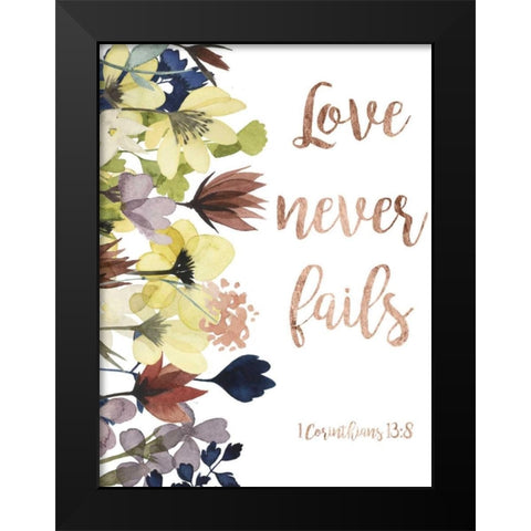 Divine Romance I Black Modern Wood Framed Art Print by Studio W