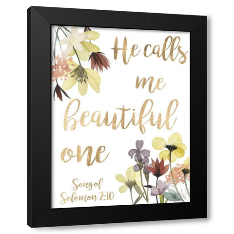 Divine Romance III Black Modern Wood Framed Art Print with Double Matting by Studio W