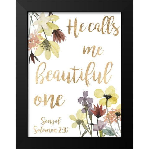 Divine Romance III Black Modern Wood Framed Art Print by Studio W