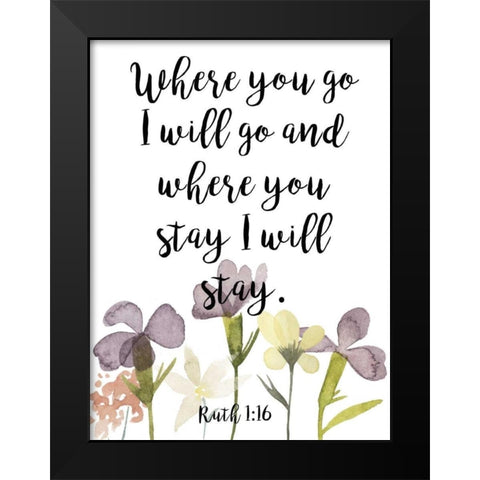 Divine Romance V Black Modern Wood Framed Art Print by Studio W