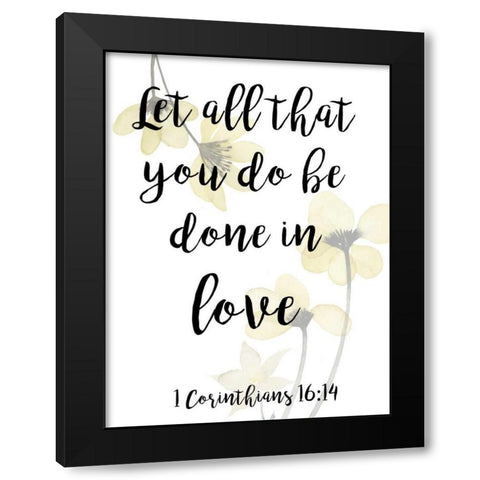 Divine Romance VI Black Modern Wood Framed Art Print with Double Matting by Studio W