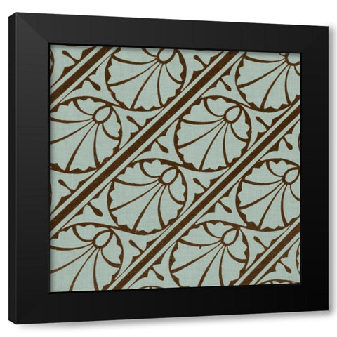 Spa and Sepia Tile II Black Modern Wood Framed Art Print with Double Matting by Vision Studio