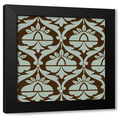 Spa and Sepia Tile III Black Modern Wood Framed Art Print with Double Matting by Vision Studio