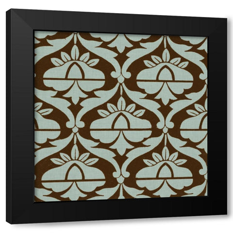 Spa and Sepia Tile III Black Modern Wood Framed Art Print by Vision Studio