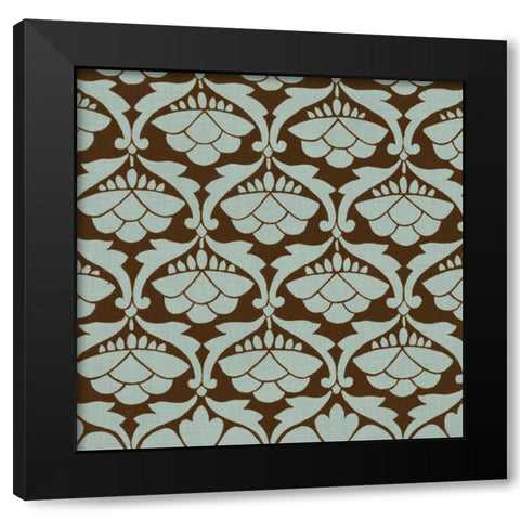 Spa and Sepia Tile IV Black Modern Wood Framed Art Print with Double Matting by Vision Studio