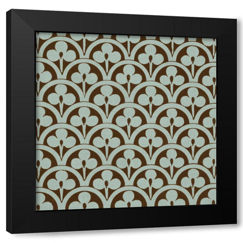 Spa and Sepia Tile VI Black Modern Wood Framed Art Print with Double Matting by Vision Studio