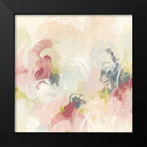 Cherry Blossom I Black Modern Wood Framed Art Print by Vess, June Erica