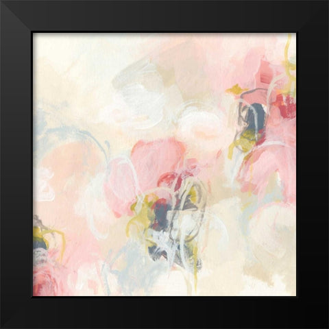 Cherry Blossom II Black Modern Wood Framed Art Print by Vess, June Erica