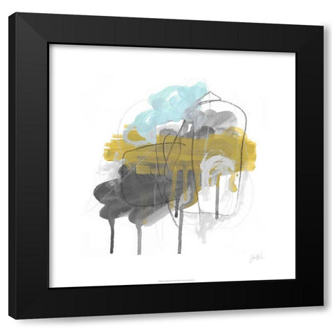 Gestural Logic II Black Modern Wood Framed Art Print by Vess, June Erica