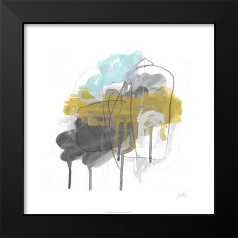 Gestural Logic II Black Modern Wood Framed Art Print by Vess, June Erica